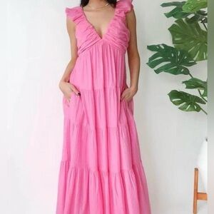 Grey Bandit Getaway Maxi Dress Pink